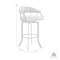 Armen Living Pharaoh Swivel 26" Mineral Finish and Gray Faux Leather Bar Stool 721535743353 - alternate 5